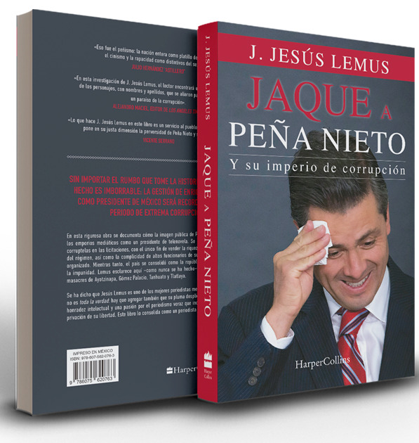Amigas, amigos, con enorme gusto les participo de mi nuevo libro "Jaque a Peña Nieto y su Imperio de Corrupción" que -bajo el sello de Harper Collins México- estará en librerías a partir del 1 de Junio próximo. Agradezco todo el apoyo que me puedan brindar.