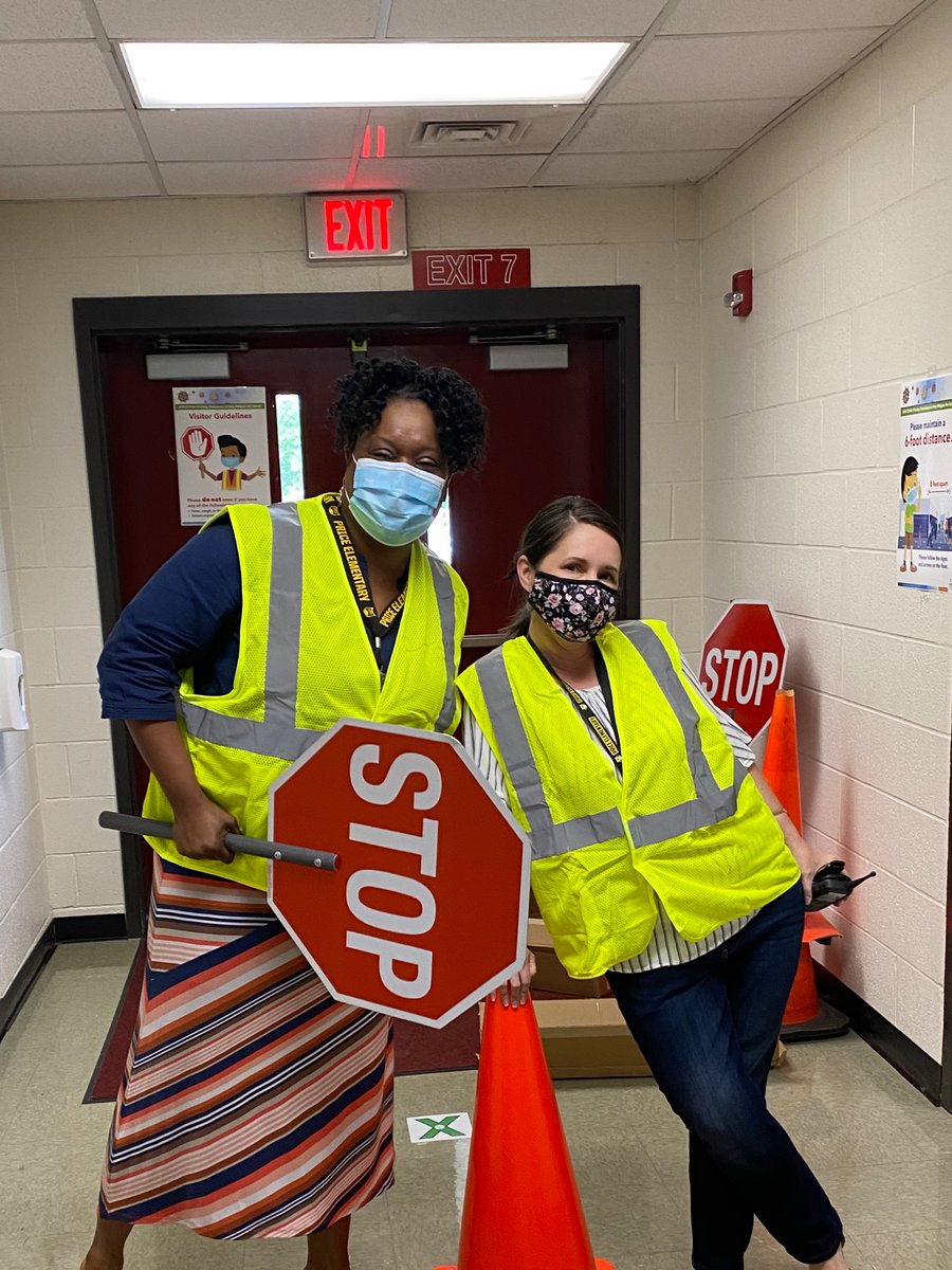 Matching safety vests for traffic duty <a href="/PriceOwls/">Price Elementary</a> #thePriceWay #IenjoyThisWayTooMuch