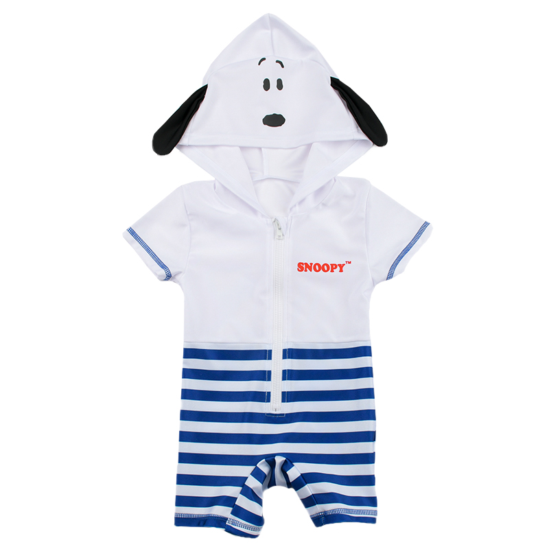 アカチャンホンポ 水遊びデビュー 前ファスナータイプのお着替えラクラク ラッシュオール ピングーやスヌーピーが紫外線からお肌を守ってくれます C Peanuts Worldwlde Llc C 21 The Pygos Group 水着 赤ちゃん ベビー水着 育児