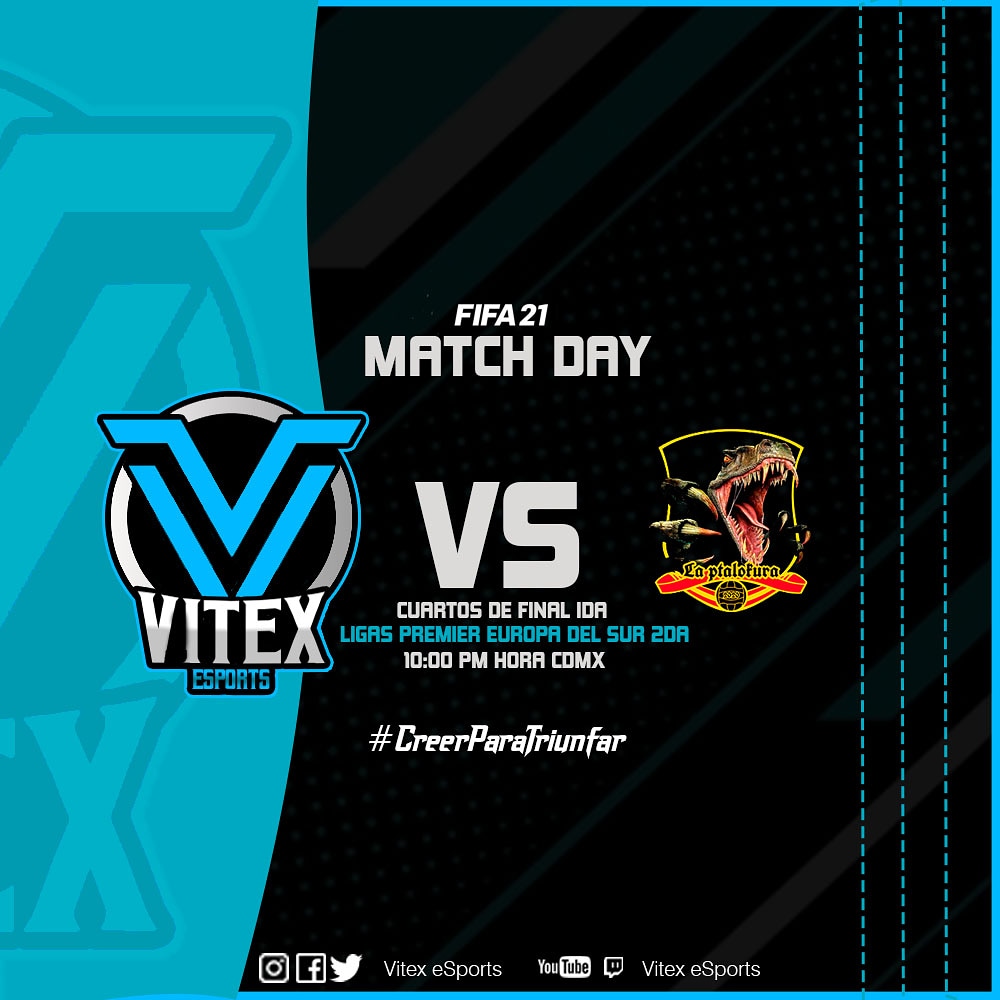VITEXeSports's tweet photo. ¡ Dia de Partido !

Cuartos de final IDA en la  los chicos del balón se enfrentan a un rival complicado para seguir en la pelea del titulo

VS La PtaLokura
🕛 10:00 PM

#VitexeSports #CreerParaTriunfar https://t.co/QeHOSBNrV6