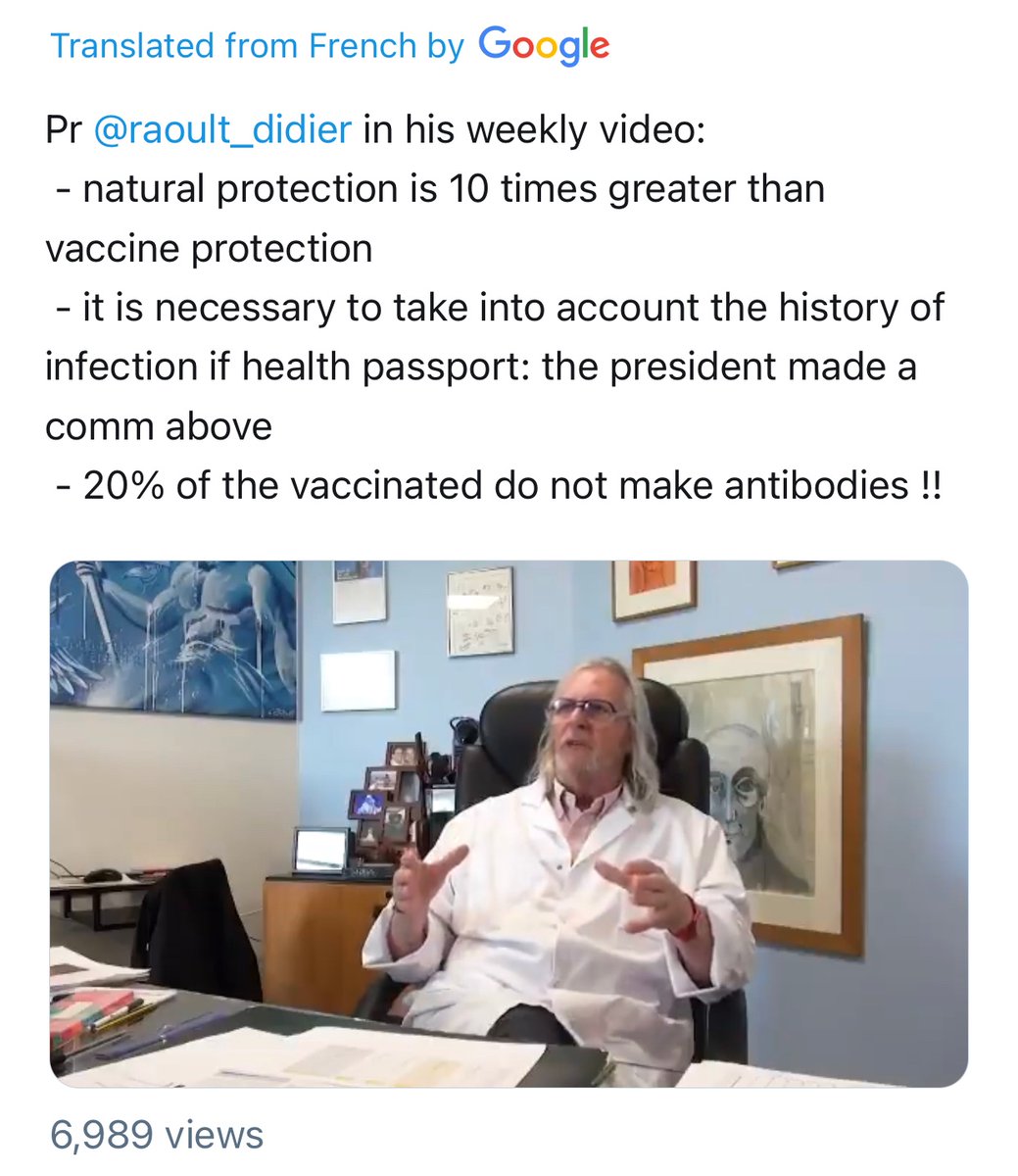 Thatsregrettab1's tweet photo. The cult leader @IHU_Marseille continues to spout dangerous misinformation.
#factfreescience https://t.co/fdN8Tbk01E