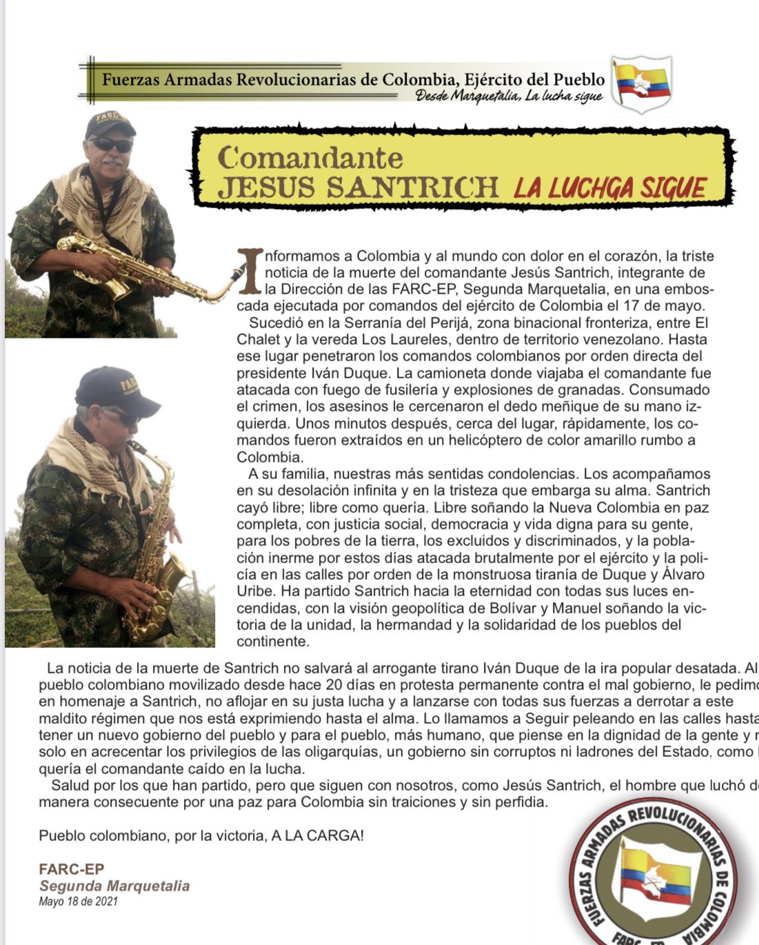 Conflicto de Baja Intensidad en la Frontera Colombo-Venezolana - Página 20 E1tf2wkWQAAMJY8?format=jpg&name=large