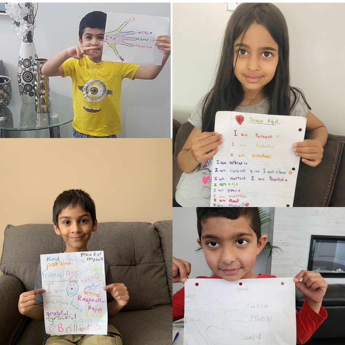 douma_mr's tweet photo. Day 2 of Fit Week in 1D: Positive Self-talk Tuesday.      “I am...” poems #fitweek2021 #thinkpositive @gecdsbpro @JEAPwellness https://t.co/E0rX8aCySA