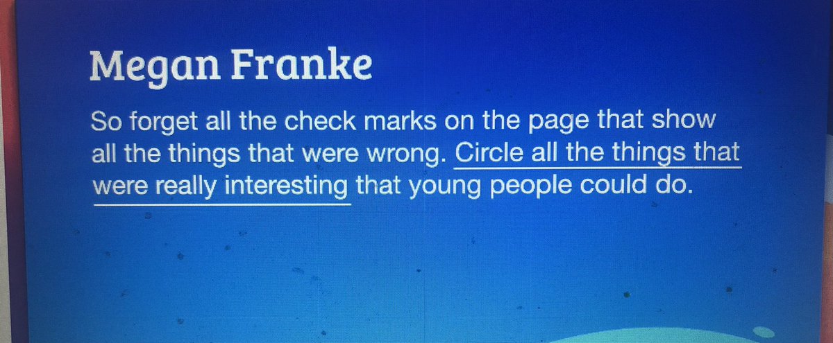 Our students can do so many interesting things. A good reminder to always name and notice. #OAME2021