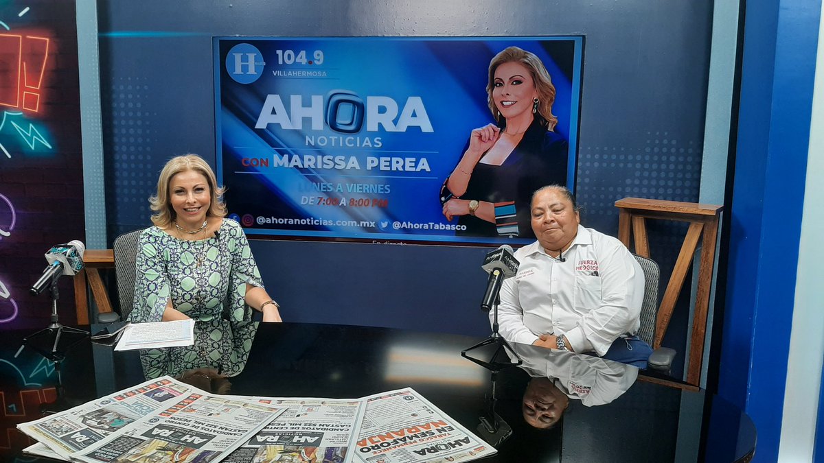 TabascoFXM's tweet photo. Nuestra #candidata @marimar en la #Entrevista con @marissaperea en @AhoraTabasco #fuerzamujer #fuerzachoca #inclusion #Equidad #Igualdad @gerislas @Williams_fs https://t.co/EFwyWCHQO4