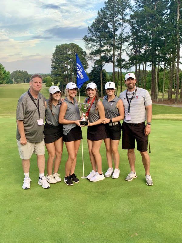 Guys. We won again. The North Oconee Girls Golf Team just won the GHSA 4A State Championship!!! Go Titans Go! 🏆🥇⛳️ #sustainedexcellence #oconeestrong @TitansPrincipal