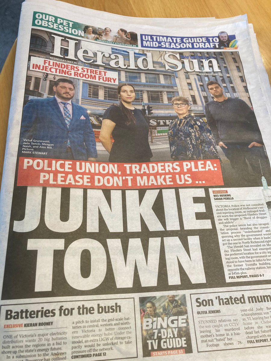 Professor Kate Seear (@kate_seear) on Twitter photo The language & concepts deployed in this article on the possibility of another Melbourne supervised injecting facility is extremely damaging, stigmatising & harmful. Referring to people in this way generates & exacerbates harms, puts lives at risk & more. Ping <a href="/AODMediaWatch/">AOD Media Watch</a>. The language & concepts deployed in this article on the possibility of another Melbourne supervised injecting facility is extremely damaging, stigmatising & harmful. Referring to people in this way generates & exacerbates harms, puts lives at risk & more. Ping <a href="/AODMediaWatch/">AOD Media Watch</a>.