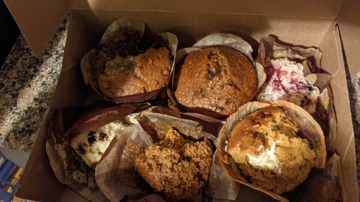 Apparently this is how we eat muffins at our house 😅