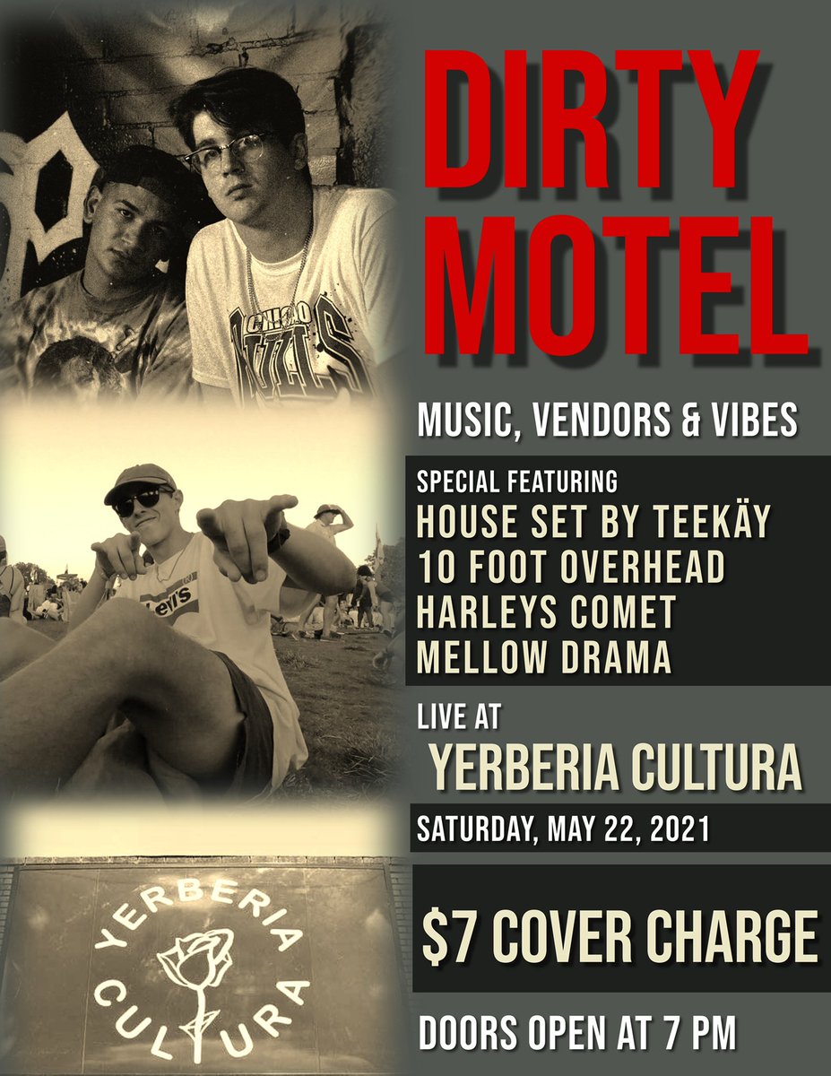 Jamming at Yerb this Saturday along with <a href="/harleyscomet/">HARLEY’S COMET</a> <a href="/10FootOverhead/">10 Foot Overhead</a> and <a href="/DirtyMotelMusic/">Dirty Motel</a> 🔥🔥🔥