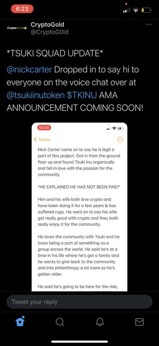 @nickcarter #TsukiInuToken $TKINU @CryptoG0ld https://t.co/No9bUzqMY0<a class="tags" target="_blank" title="On Twitter" href="/?out=eyJ0eXAiOiJKV1QiLCJhbGciOiJIUzUxMiJ9.eyJpYXQiOjE3MjU1MTgyNTIsImlzcyI6InR3cG9ybnN0YXJzLmNvbSIsIm5iZiI6MTcyNTUxODI1MiwiZXhwIjoxNzU3MDU0MjUyLCJyZWRpcmVjdF91cmwiOiJodHRwczovL3R3aXR0ZXIuY29tL25pY2tjYXJ0ZXIifQ.BVE8W65Y7HrI1OIeuuk4aPz-3b1brcLV8COCrdfQTrvaRM-OoWhB3uwSw5-vaLnOID16IRejOfp0lDVZ5F2DJw">@nickcarter</a><a href="/tag/tsukiinutoken"class="tags">#TsukiInuToken</a><a class="tags" target="_blank" title="On Twitter" href="/?out=eyJ0eXAiOiJKV1QiLCJhbGciOiJIUzUxMiJ9.eyJpYXQiOjE3MjU1MTgyNTIsImlzcyI6InR3cG9ybnN0YXJzLmNvbSIsIm5iZiI6MTcyNTUxODI1MiwiZXhwIjoxNzU3MDU0MjUyLCJyZWRpcmVjdF91cmwiOiJodHRwczovL3R3aXR0ZXIuY29tL0NyeXB0b0cwbGQifQ.fibPmjHvTMhm0Mwp9Zuk5bTwW1QusquDukY0u0H95NZAYO-gPUpIaFGXIuCfUX-6dPnuKsWinQ6n343VvkVQhQ">@CryptoG0ld</a>