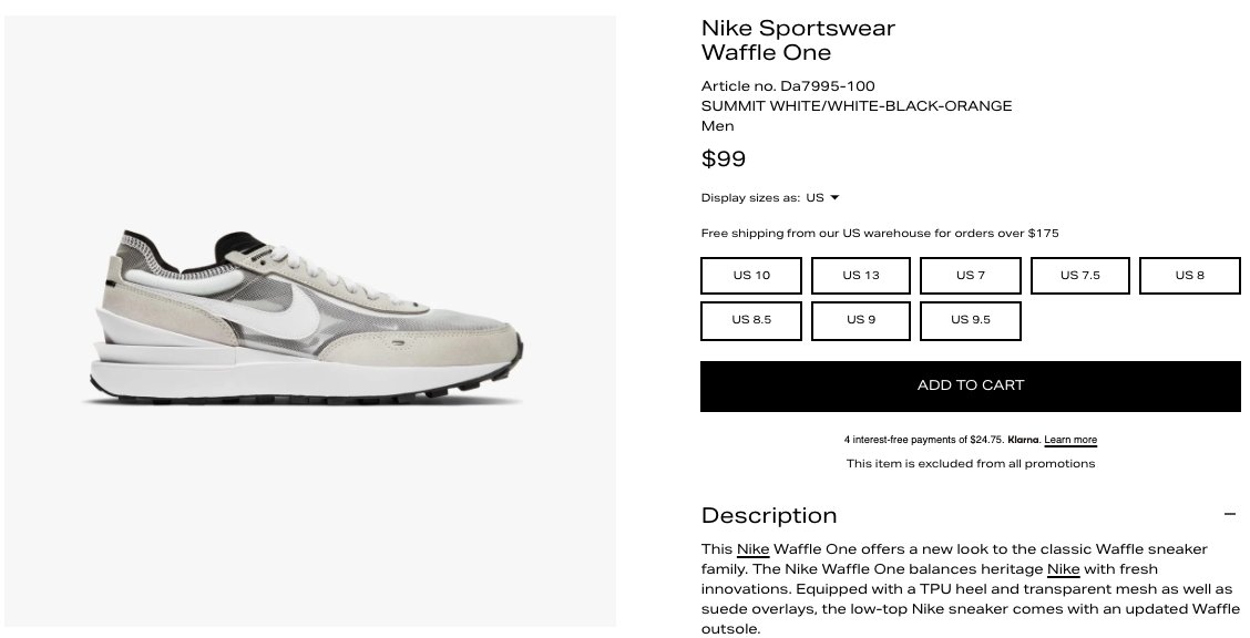 SOLELINKS's tweet photo. Ad: Nike Waffle One 'Summit White' few sizes restocked via SNS => https://t.co/AXlsyRpV2r

10mins cart hold https://t.co/9NqP3yrgjv