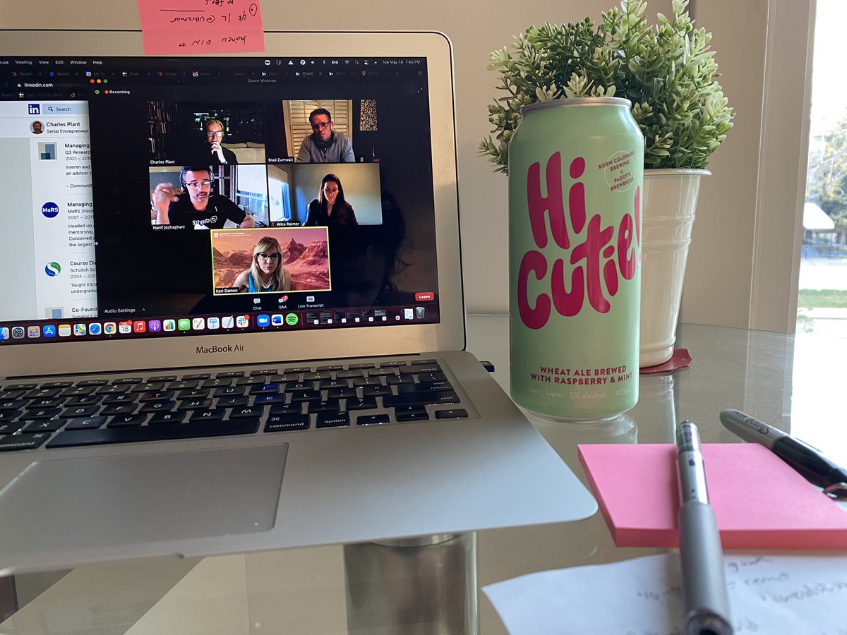 Networking looks a little different these days BUT like <a href="/hanifjosh/">Hanif Joshaghani</a> says “COVID flattened the world” - being able to have tech leaders in one ‘room’ talking about growth is pretty cool thx <a href="/HunterHubYYC/">Hunter Hub @ UCalgary</a> <a href="/reimeraa/">Alice Reimer</a>