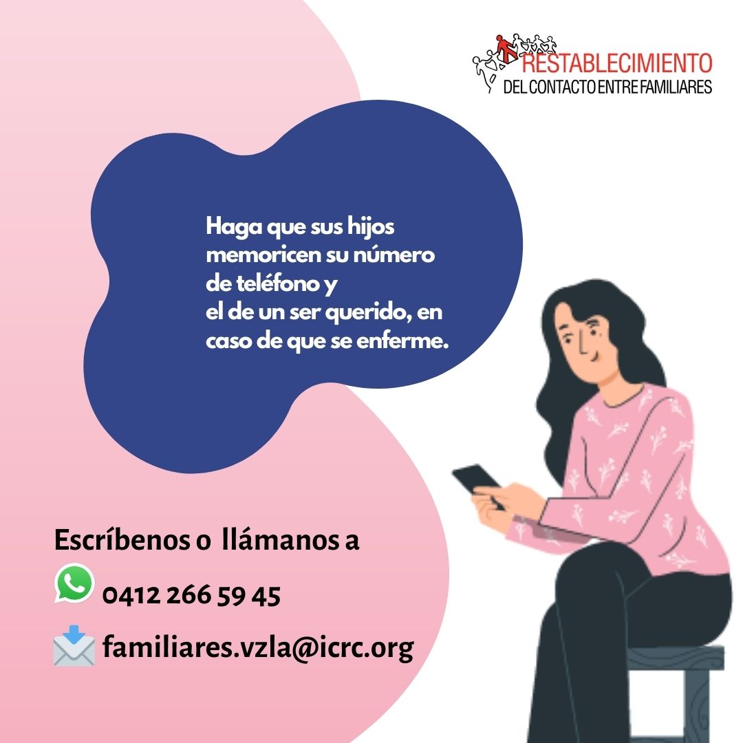 Rcf_aragua's tweet photo. En estos tiempos de pandemia es importante que sus hijos sepan cómo comunicarse con un ser querido en caso de enfermarse https://t.co/u6Qt2dRmmK