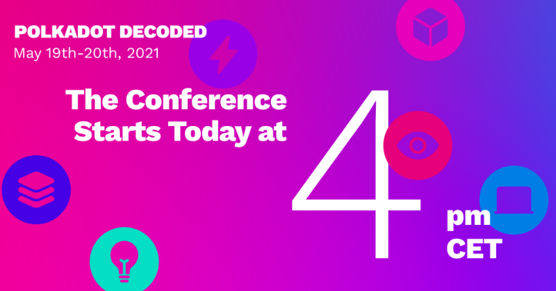 Polkadot's tweet photo. It’s finally here! Join #PolkadotDecoded today from 4pm CET. We begin with the World Premier of the second episode of “Polkadot Behind the Code”, followed by a panel with Simon Hipkins and Matthew da Silva from @keypictures and @ParityTech's @PAMauric.

Save your spot now 👇