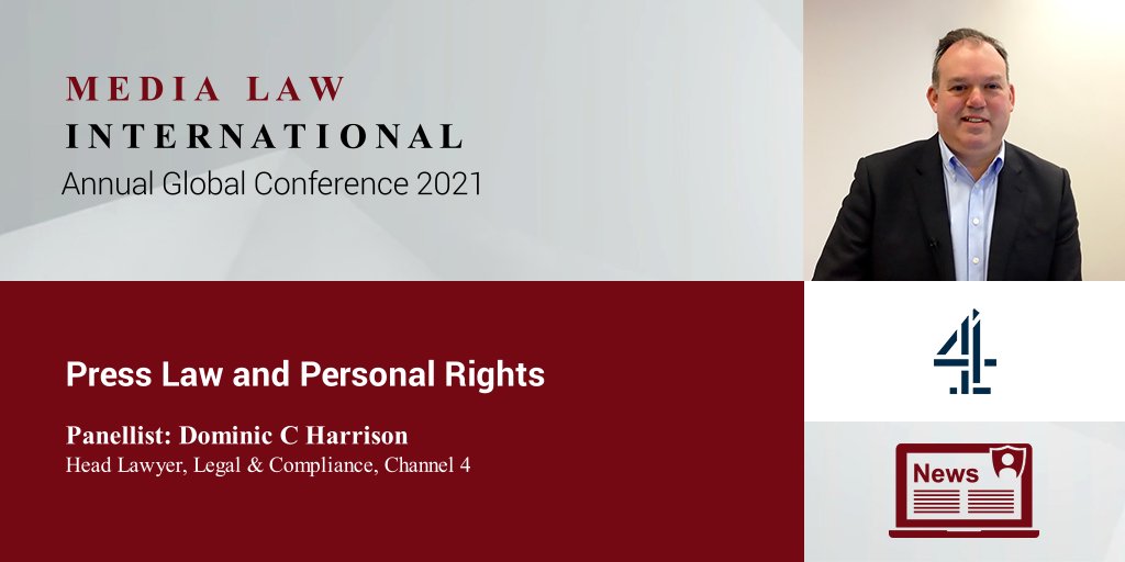 Dominic C Harrison, Head of @Channel4's Legal and Compliance Department, completes our panel of four media law experts to discuss press law and personal rights in today's world at our Annual Global Conference. 🗓️ 22 June 2021 Find out more and join us ➡️ buff.ly/3gB3RCq