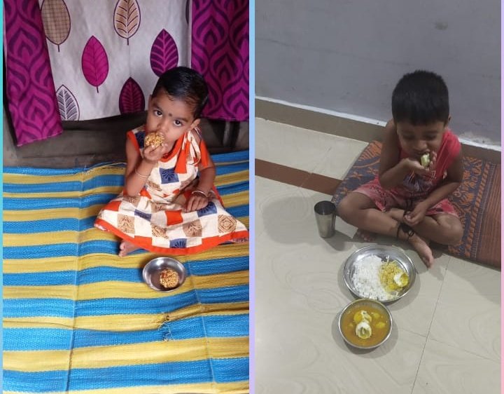 WCDOdisha's tweet photo. Consumption of #MorningSnacks and #HotCookedMeals is being ensured at the household level by the Anganwadi Workers.
They are making regular home visits to monitor the utilisation of entitlements by the beneficiaries and #Nutrition counseling of parents & caregivers.
@MinistryWCD https://t.co/fmTpAOohGq