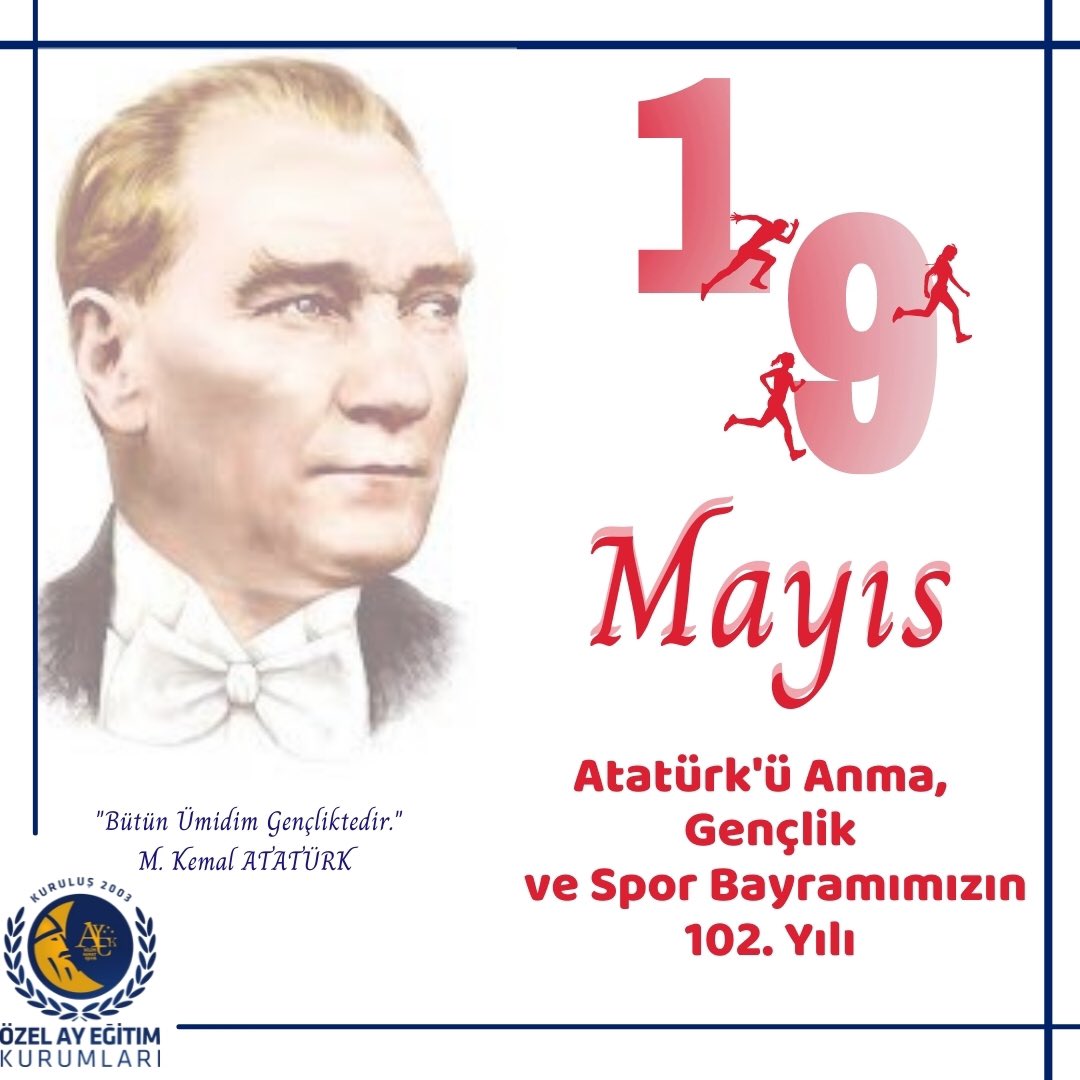 Ulu Önder Gazi Mustafa Kemal ATATÜRK'ün gençliğe armağanı #19Mayıs Atatürk’ ü Anma Gençlik ve Spor Bayramı'nı coşkuyla kutladık. Evlerimizden tek yürek olduğumuz,
her yıl heyecanla andığımız #19MayısGenclikveSporBayramı kutlu olsun.