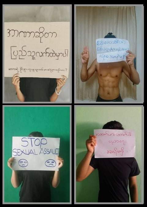 Young people in Phaungdaw Village, Kanpauk District, Tanintharyi, protest at home by wearing black clothes and holding anti-military slogans.
#WhatsHappeningInMyanmar 
#May19Coup