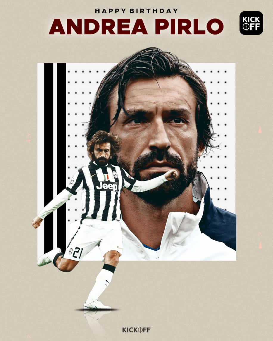 Happy Birthday to the Italian Maestro, Andrea Pirlo !  . 
. 
©KICKOFF 