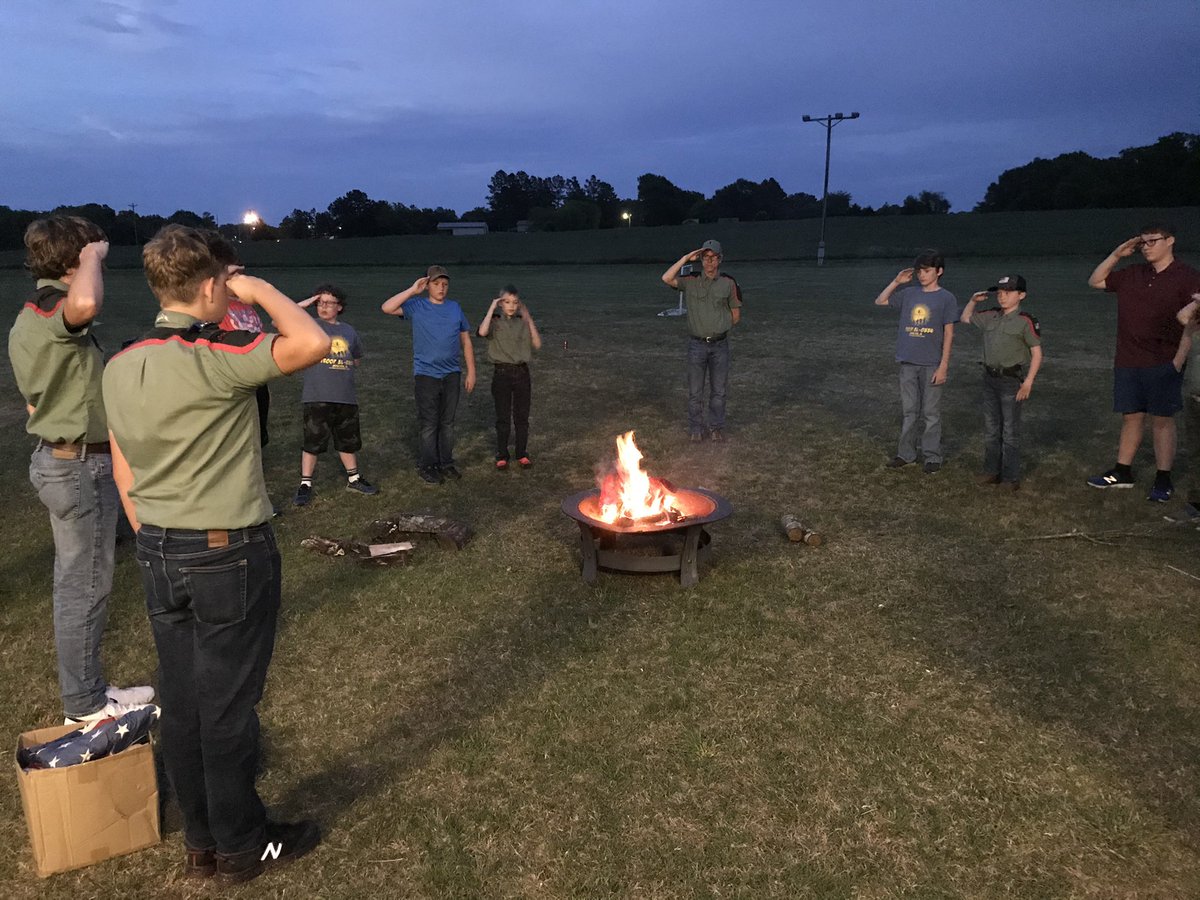 On Sunday evening, Trail Life Troop AL-0356 retired several of DFR’s aged and tattered station flags from service. These young men were careful to follow proper flag etiquette and handling procedures as they were instructed by the mentors of their Troop.