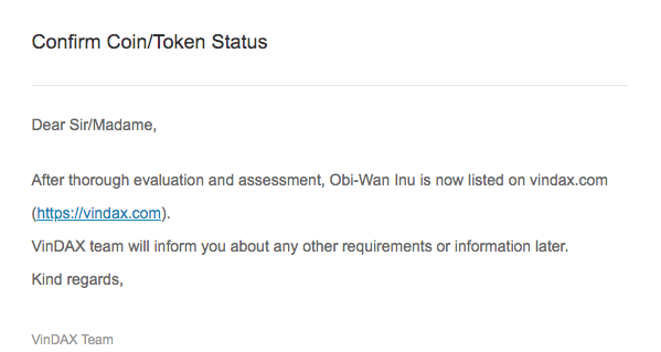 InuObi's tweet photo. $OBINU is now listed on https://t.co/SB7PpQcPA1

Thank you for your support guys. Let's expand our community and get us listed on Coingecko!

@VinDAXOfficial https://t.co/BENboT7SC2