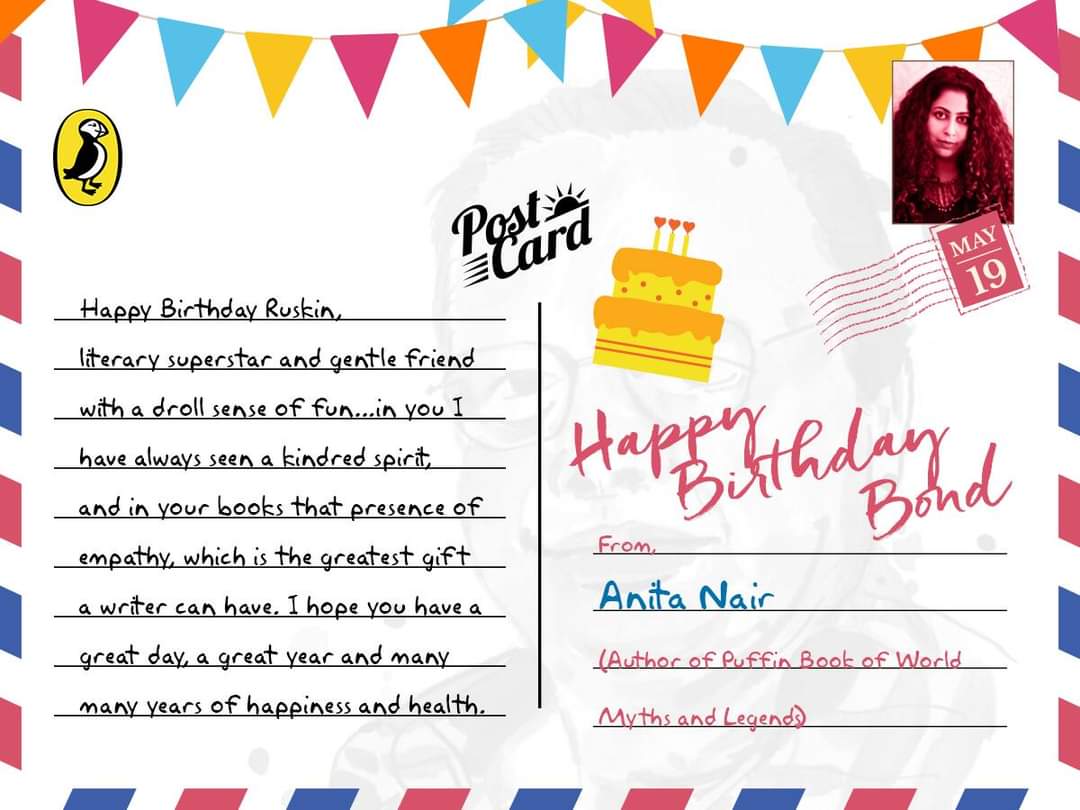 From another year but the sentiment still holds good....
Happy Birthday Ruskin Bond 