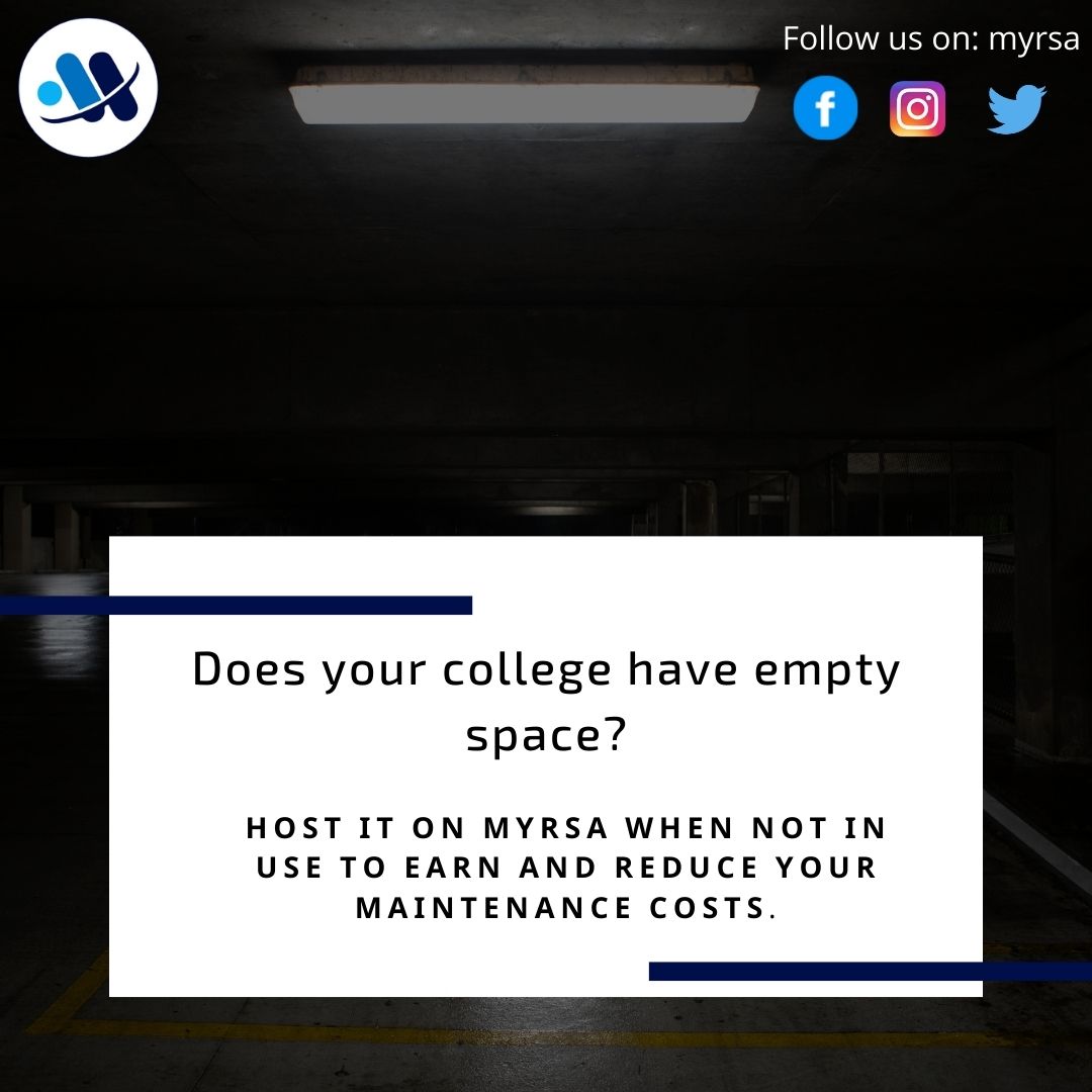 MyrsaTech's tweet image. Does your Collage have empty space?
Host  it on Myrsa when not in use to earn and reduce your maintainance costs. Rent it out temporarily and start earning!

Visit us at: myrsa.in

#shorttermrenting #temporaryrenting #retailspaceforrent #commercialspaceforrent