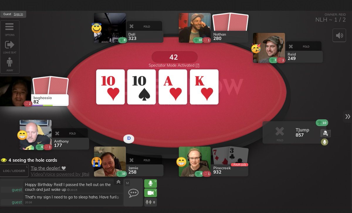 Poker Night. Look who is the chip leader! Happy B-day Reid! <a href="/CordialCurious/">Cordial Curiosity</a> <a href="/peterboghossian/">Peter Boghossian</a> <a href="/magnabosco/">Anthony Magnabosco</a> <a href="/ScrapesBottoms/">Dali</a> <a href="/Abstract_SE/">Abstract Activist</a> <a href="/jamiefilms/">Jamie Parslow</a> <a href="/TJump_/">𝙏𝙅𝙪𝙢𝙥©️</a>