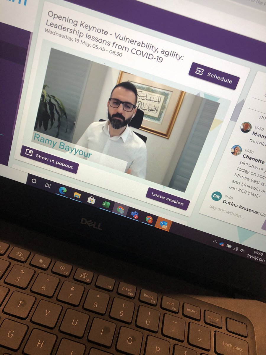 Early start for the #CIPDME People Conference live from Dubai! Great welcome from @RamyBayyour Looking forward to a great day - and lots of ☕️!