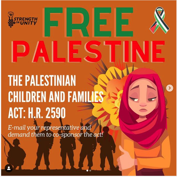 unity_az's tweet photo. The U.S.’s involvement in the Israeli and Palestinian conflict has created an enormous imbalance of power favoring Israel which has caused so much damage to Palestinian people. By supplying Israeli arms, we are creating more conflict since they have no other choice but to fight https://t.co/4TVLA9p34b