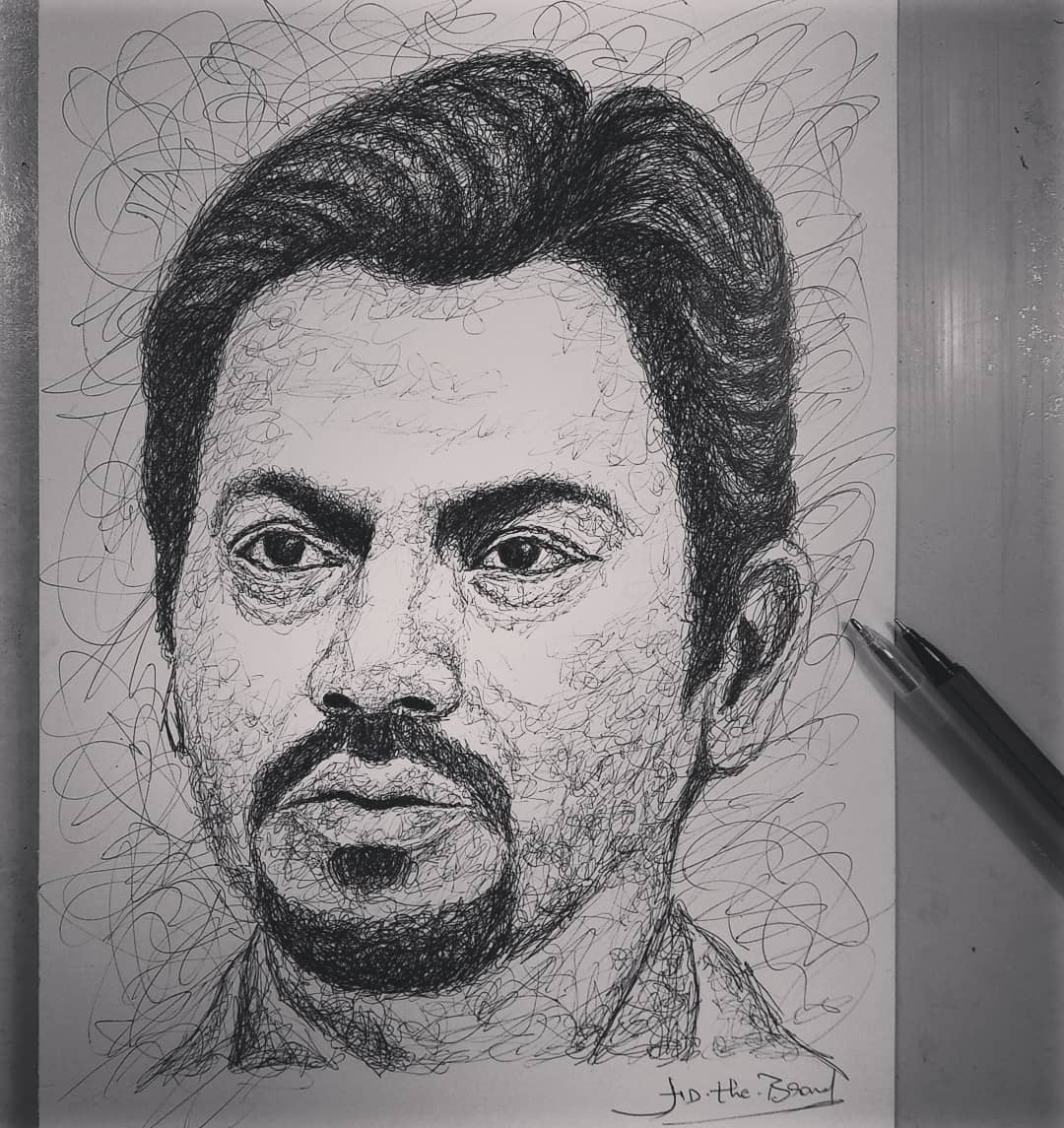 Happy Birthday sir🎉🎉 <a href="/Nawazuddin_S/">Nawazuddin Siddiqui</a> the great actor🔥
#Ballpen #scribble  #art