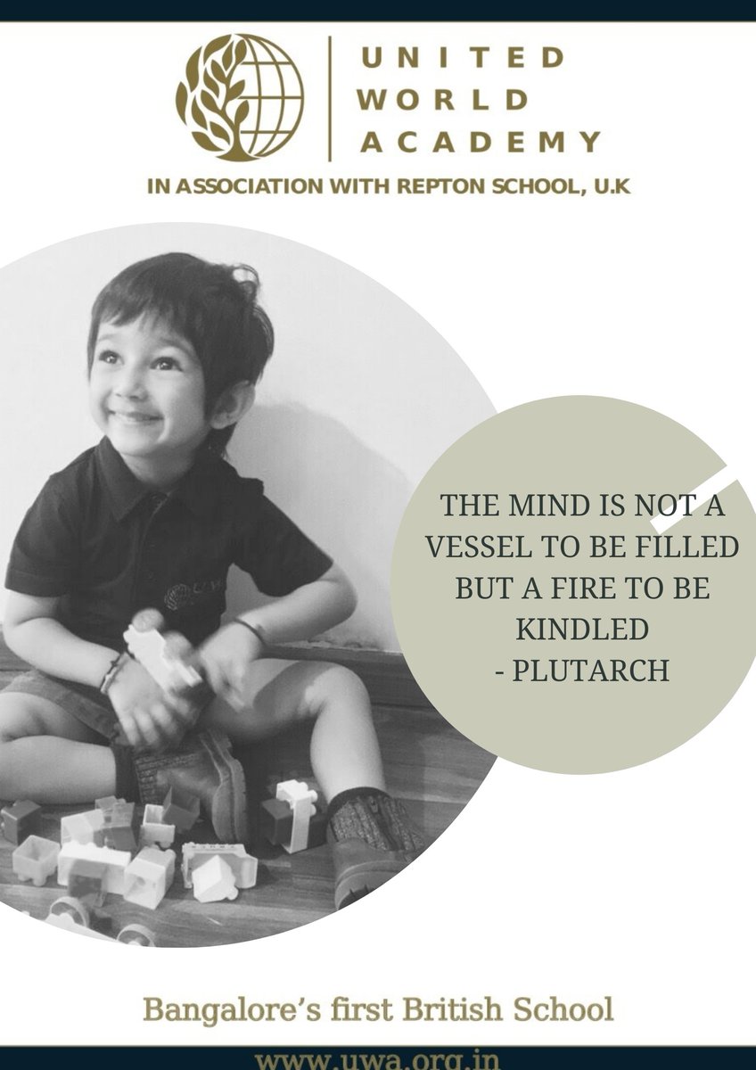 uwa_in's tweet photo. #quotes #weeklyquotes #Plutarch #mindpower #BangaloreSchools #eyfs #eyfseducation #learningbydoing #experientiallearning #earlyyears #BangalorePreschool #earlyyearseducation #uwaearlyyears
#uwa #uwaelckoramangala #uwamainschool #uwasarjapura #uwaonlineteaching https://t.co/waeI7v4OFx