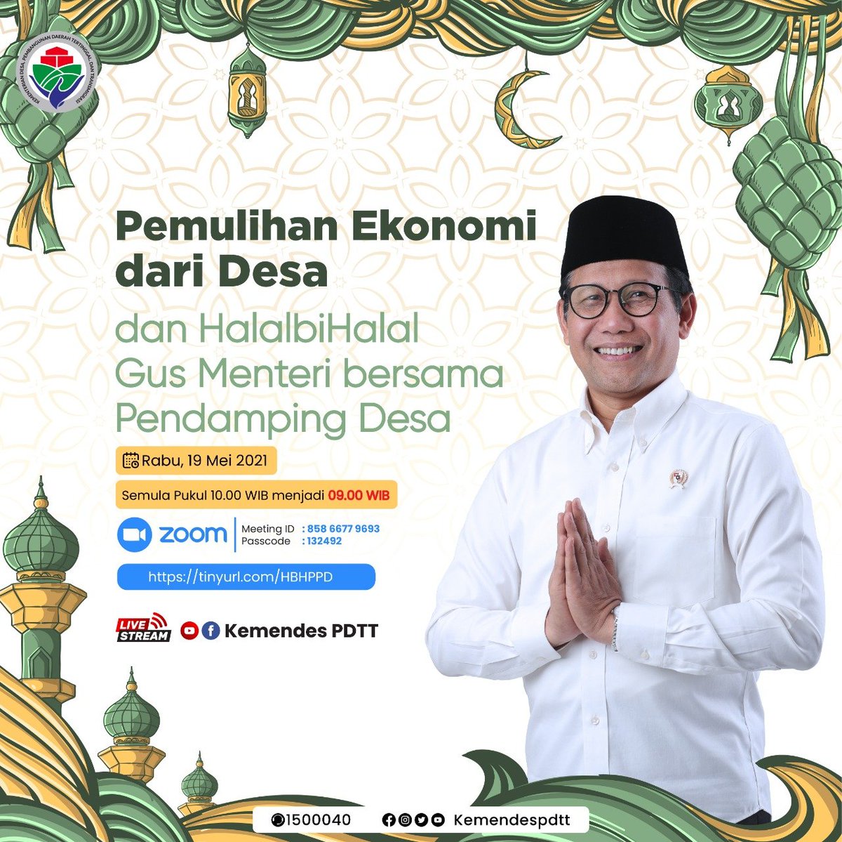 Halal Bil Halal Gus Menteri bersama #pendampingdesa 
<a href="/jokowi/">Joko Widodo</a> 
<a href="/halimiskandarnu/">ABDUL HALIM ISKANDAR</a> 
<a href="/taufikmadjid71/">IG : taufik.madjid</a>
<a href="/imansyukri/">Iman Sukri</a> 
<a href="/malik_haramain/">malikharamain</a> 
@kemendespdtt 
@yusradaridesa 
<a href="/tppkemendes/">TPP KEMENDES</a>