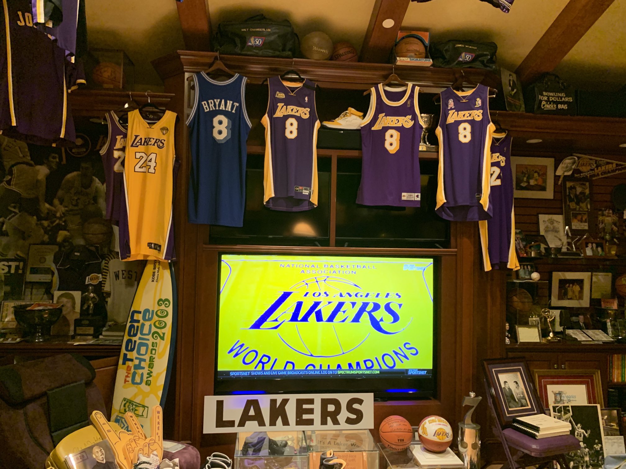 Check out David Kohler's impressive collection of Lakers memorabilia. - ESPN