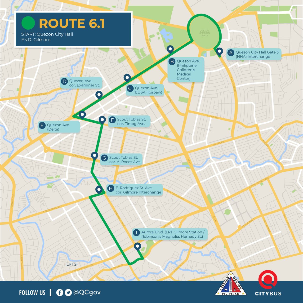 Q76 Bus Route Map Quezon City Government On Twitter: "Route 7 - Quezon City Hall To  C5/Ortigas Avenue Extension (And Vice Versa) Route 8 - Quezon City Hall To  Muñoz (And Vice Versa) Https://T.co/0Esepn1Vha" / Twitter