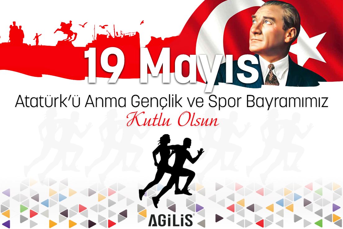 agilistr's tweet photo. Ey yükselen yeni nesil, gelecek sizindir. Cumhuriyeti biz kurduk; onu yükseltecek ve sürdürecek sizsiniz. - Mustafa Kemal Atatürk

19 Mayıs Atatürk'ü Anma Gençlik ve Spor Bayramımız kutlu olsun!

#Agilis #AgilisUK #AgilisTR #19Mayıs https://t.co/Safj5eGN8m