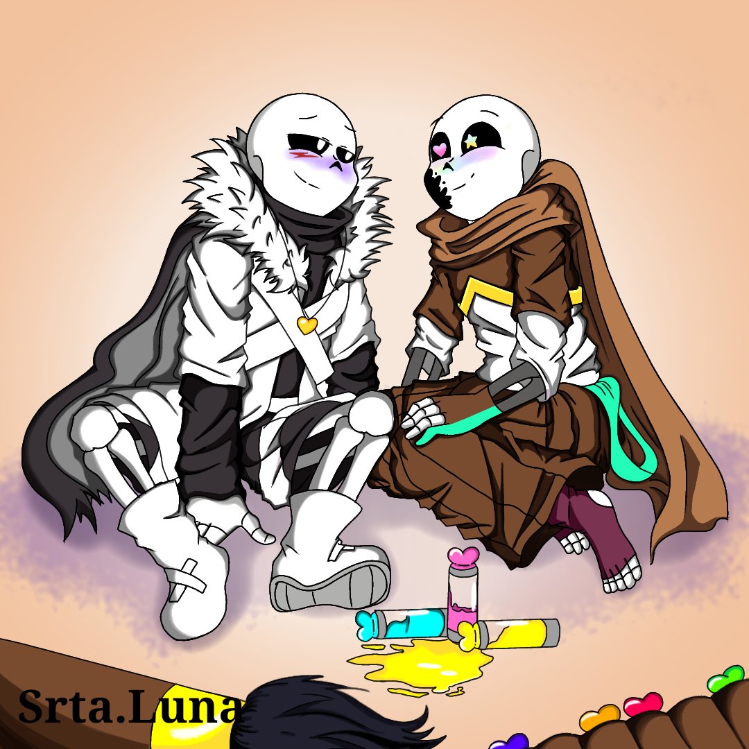 cryinginky on X: First post, Cross Sans redraw 2020vs2016