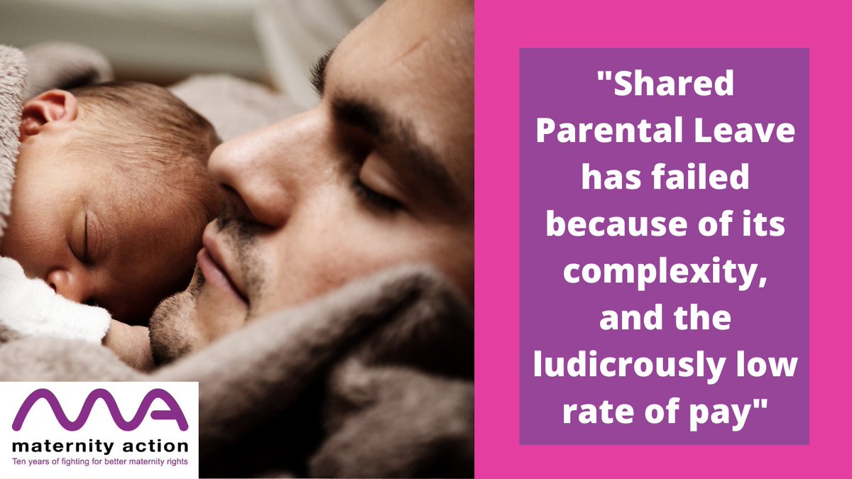 MaternityAction's tweet photo. Shared Parental Leave is a flop. Only 3-4% of eligible parents take it because it's confusing, clunky and poorly paid. There must be a better way. Well, here it is! We want to see a fairer, simpler system of use-it-or-lose-it leave for each parent https://t.co/iiqV2NaVZM https://t.co/kJbqCeRHFy
