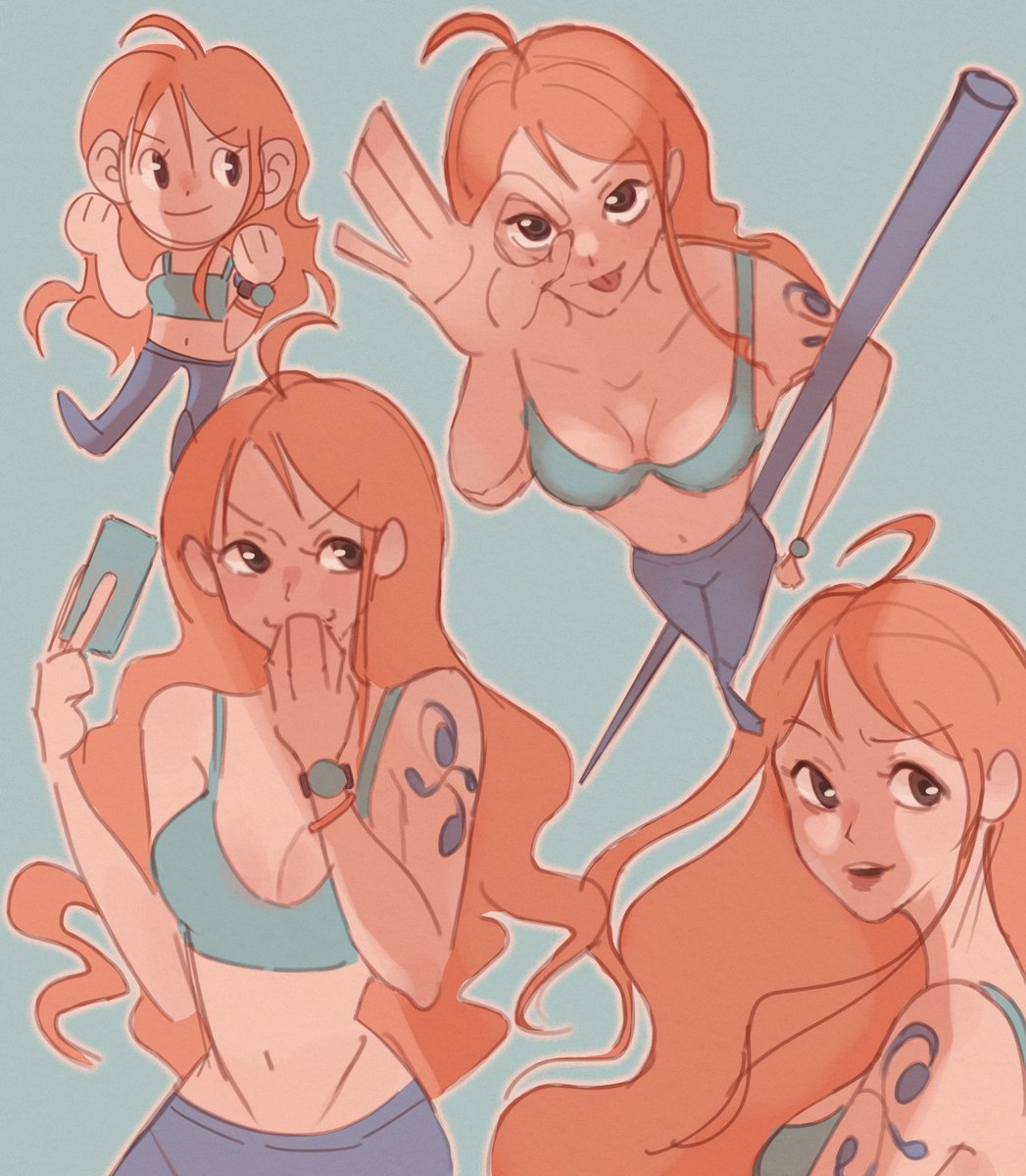 bev0bi's tweet image. Nami doodlesssss
