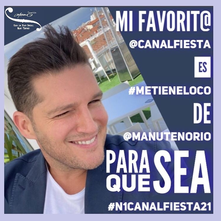 FCManuTenorio's tweet photo. Mi Favorit@ @canalfiesta es #MeTieneLoco de @manutenorio para que sea #Top50 #N1CanalFiesta21💯❌💯🔝👍
⏯ https://t.co/v4xbusJISX
🤗Muyyyy Buenos Días ...votamos?? 🔝🤳🏼🤳🏼🤳🏼
Muuuuuack’sssss 😘🥰#manutenorio #nosotrosenlanoche #metieneloco #fansclubmanutenorio https://t.co/rgHK6b5jHJ