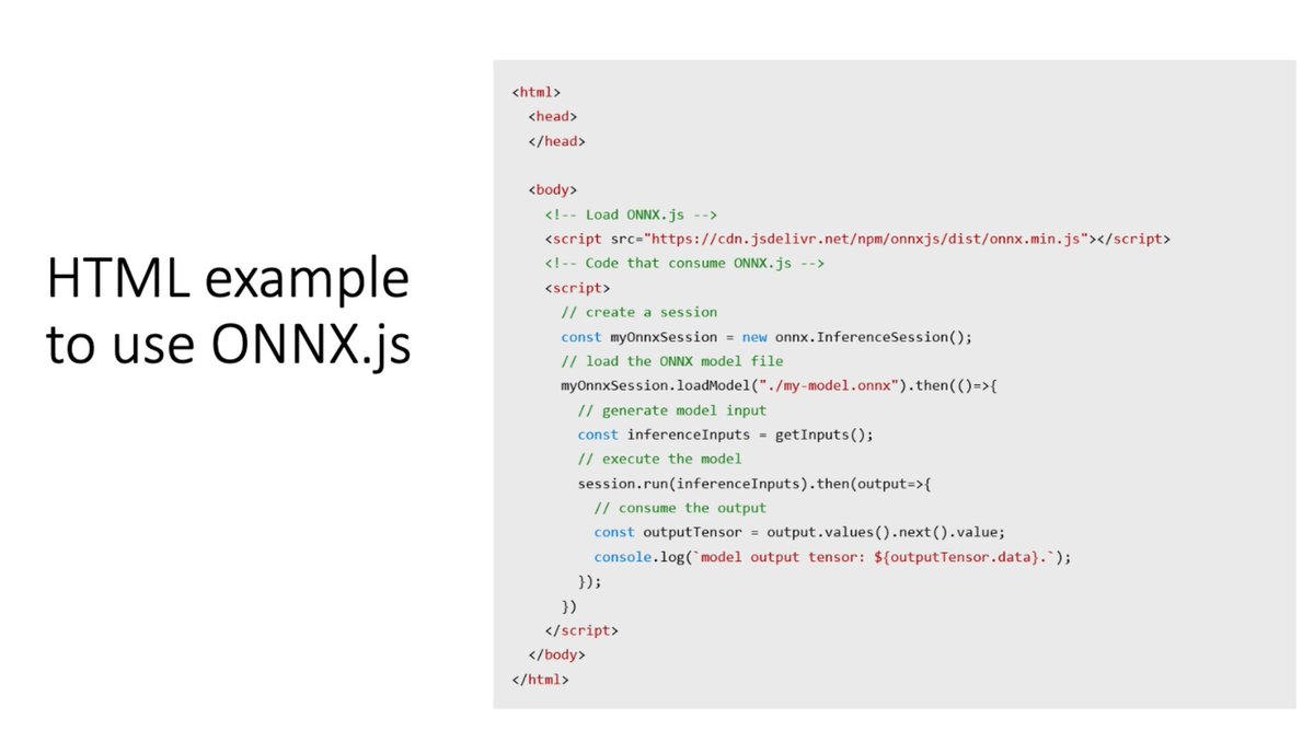 Doxyaxone's tweet image. Run #PyTorch in the Browser using #ONNXJS. #BigData #Analytics #DataScience #AI #MachineLearning #IoT #IIoT #Python #RStats #TensorFlow #Java #JavaScript #ReactJS #GoLang #Serverless #DataScientist #Linux #Programming #Coding #100DaysofCode
bit.ly/3orJd9U
@gp_pulipaka