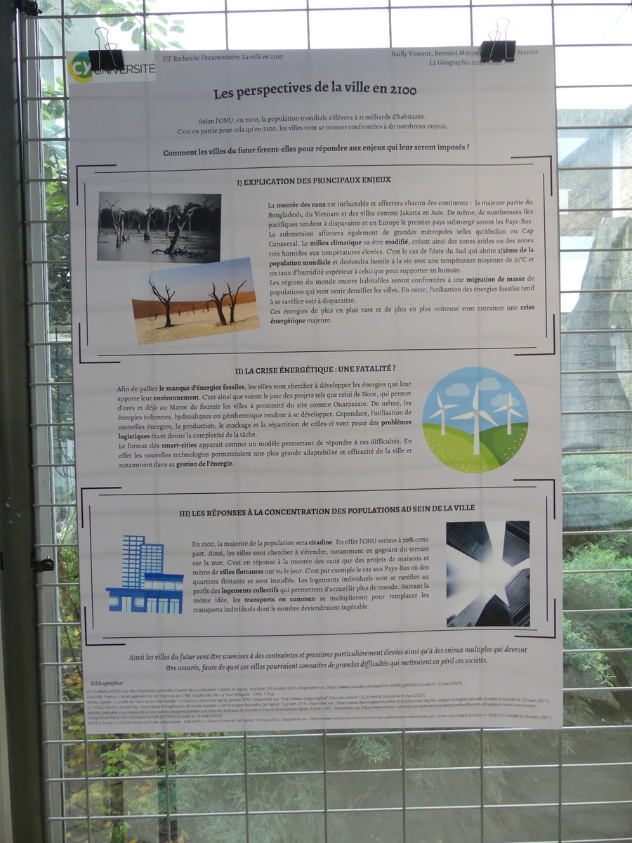 bu_cyu's tweet photo. Venez découvrir les affiches réalisées par les étudiants de 2e et 3e années de Lettres et Histoire-Géographie, dans le cadre d'une formation aux compétences informationnelles, exposées à la #BUCerclades. A #CYBU, on adore valoriser le travail de nos étudiants. Bravo à eux💪 https://t.co/EFPIql7YfF