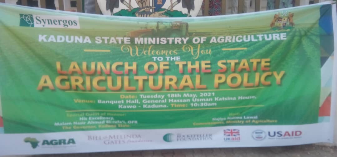 calped4devt's tweet photo. Yesterday: @calped4devt attended the launch of Agricultural Policy for Kaduna State at Banquet Hall, General Hassan Usman Katsina House by @GovKaduna, @elrufai.
#AccessQualitySeeds
#DoAgricitPays
@KadunaMOAgric @SynergosNG @AGRAAlliance @RockefellerFdn @USAIDNigeria @FCDOGovUK https://t.co/HeJRDdkZdx