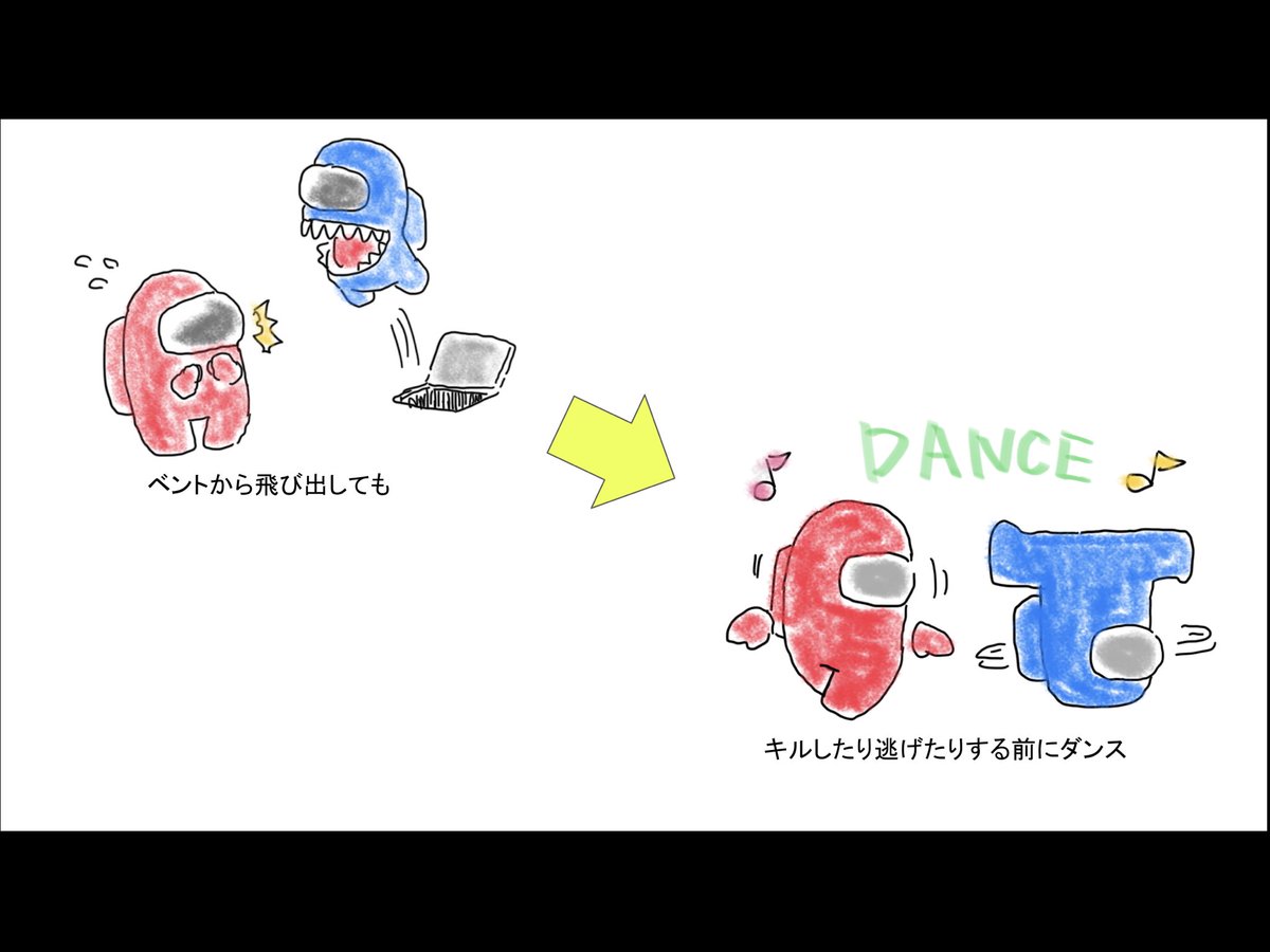 AmongUsのエンジョイ向けバリアントルール「Among Dance」です。みんなが踊り狂っている間に船が沈んだら楽しいと思って… 