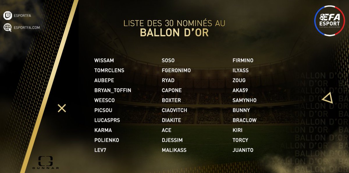 eSportFA_FR's tweet photo. Retrouvez nous le 27 Mai 2021 pour la cérémonie des ALL STAR #ESPORTFA21 et connaître le vainqueur de chaque catégorie 🏅 https://t.co/GcbhWTb844