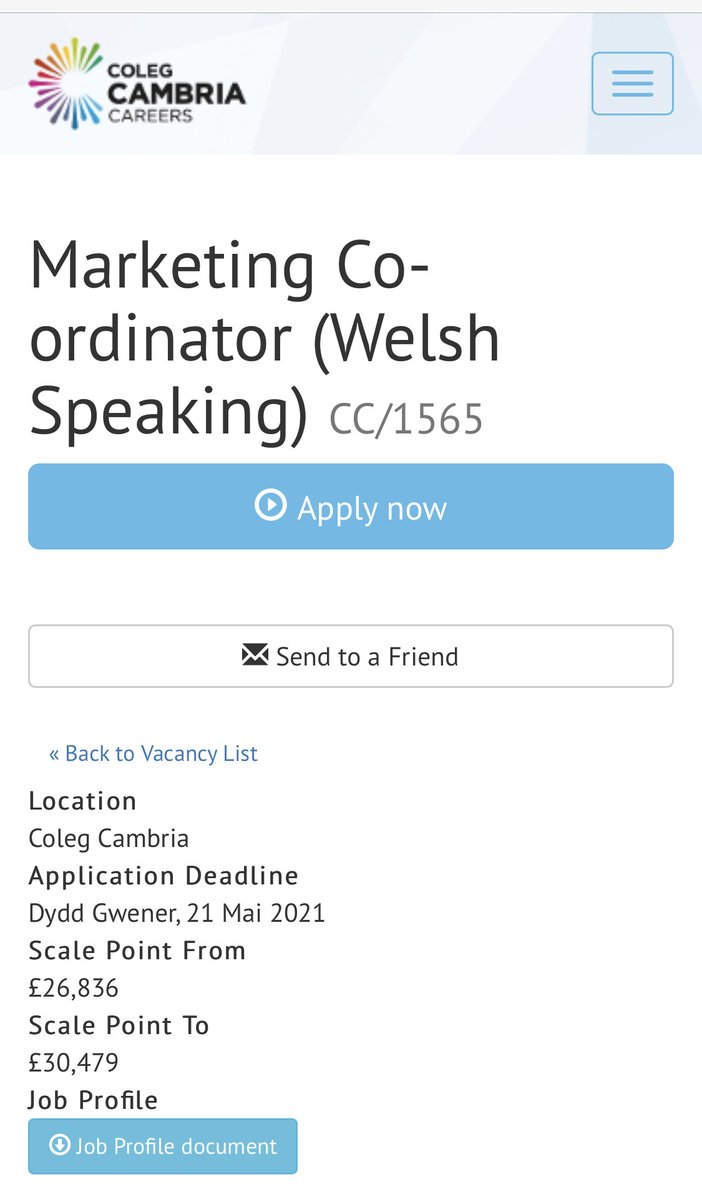 Cangen_Cambria's tweet photo. Chwilio am swydd? 
Cyfleoedd gwych i chi ymuno â'r Tim Marchnata yn @ColegCambriaCym✨

Looking for a job?
Great opportunities for you to join the Marketing Team at @colegcambria✨

⬇️⬇️⬇️

https://t.co/0jT07f9hvf 
https://t.co/rMreThUacR

#SwyddiCymraeg https://t.co/e7bjRUklHH