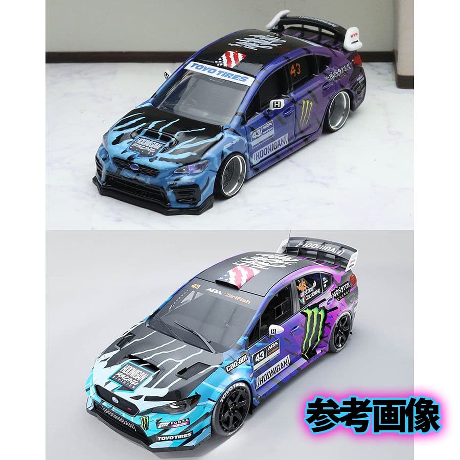 トミカ専門自作改造屋 Tomica Subaru Wrx S4 Sti Sport Kenblock Hoonigan Racing Ver トミカ改 スバル Wrx S4 Sti Sport ケンブロック Hoonigan Racing仕様 Wrxをケンブロック仕様にしてみました もちろんタイヤ回転 ヘッドライト点灯 トミカ改造