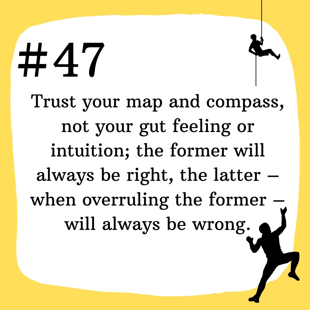 If it's between a map or your gut instincts...always choose the map #vertebrateclimbingtips