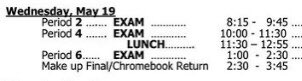 Good luck on finals today <a href="/BeatriceHigh/">Beatrice High School</a>  students.  Open campus for students not on the fine/fee list.