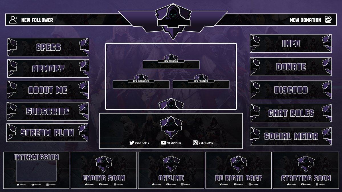 TasDesign3's tweet image. A complete twitch stream element package. 
Click to get the package:fiverr.com/share/Kdd4G4
#twitchoverlay
#twitchfacecam
#twitchemotes
#TwitchPartner
#twitchaffiliate